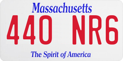 MA license plate 440NR6