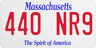 MA license plate 440NR9