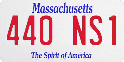 MA license plate 440NS1
