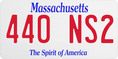 MA license plate 440NS2