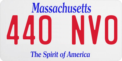 MA license plate 440NV0