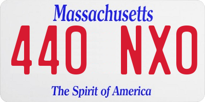 MA license plate 440NX0