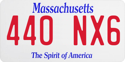 MA license plate 440NX6
