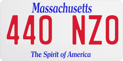 MA license plate 440NZ0