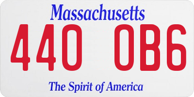 MA license plate 440OB6