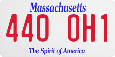 MA license plate 440OH1