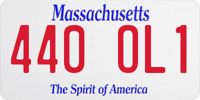 MA license plate 440OL1