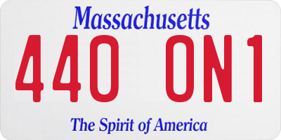 MA license plate 440ON1