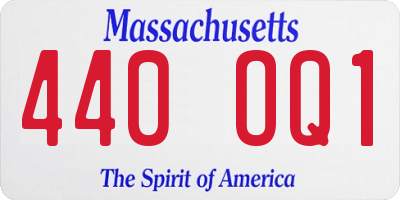 MA license plate 440OQ1