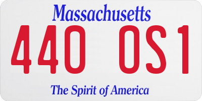 MA license plate 440OS1