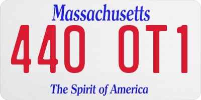 MA license plate 440OT1