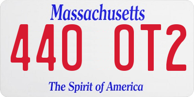 MA license plate 440OT2