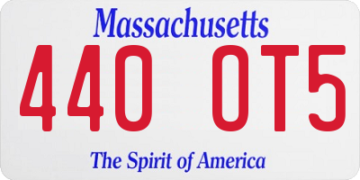 MA license plate 440OT5
