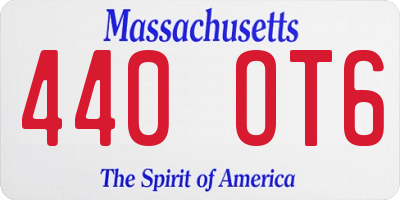 MA license plate 440OT6