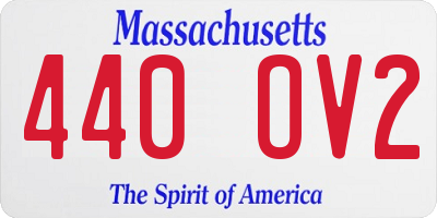 MA license plate 440OV2