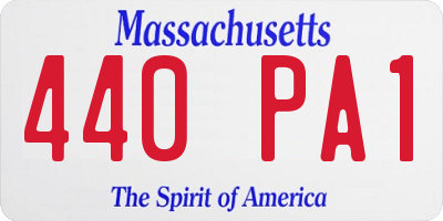 MA license plate 440PA1