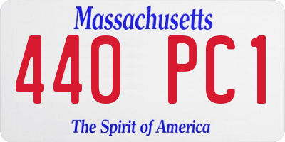 MA license plate 440PC1