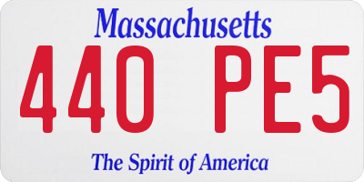 MA license plate 440PE5