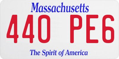 MA license plate 440PE6