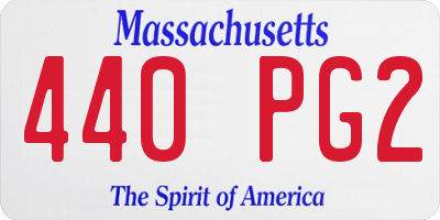 MA license plate 440PG2