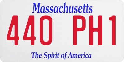 MA license plate 440PH1