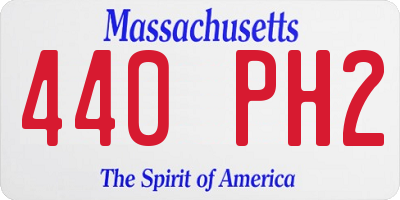 MA license plate 440PH2