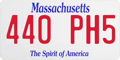 MA license plate 440PH5