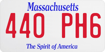 MA license plate 440PH6