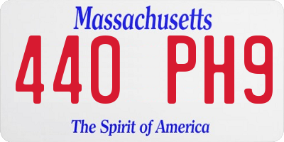 MA license plate 440PH9