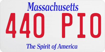 MA license plate 440PI0
