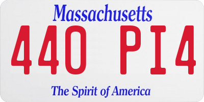 MA license plate 440PI4