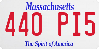 MA license plate 440PI5