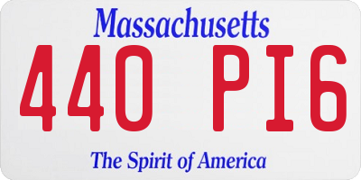 MA license plate 440PI6
