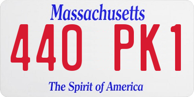 MA license plate 440PK1