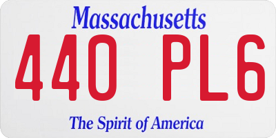 MA license plate 440PL6