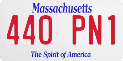 MA license plate 440PN1