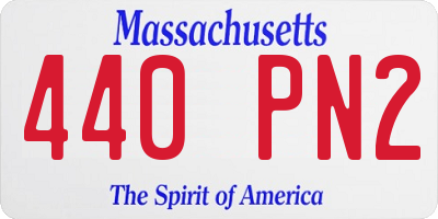 MA license plate 440PN2