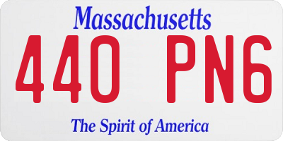 MA license plate 440PN6