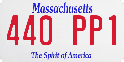 MA license plate 440PP1
