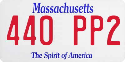 MA license plate 440PP2