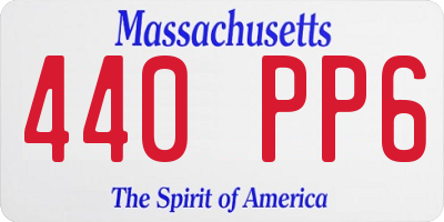 MA license plate 440PP6