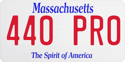 MA license plate 440PR0