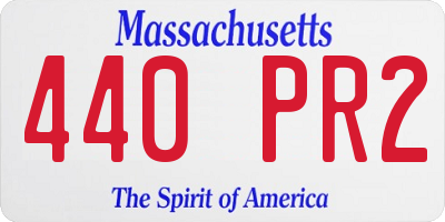 MA license plate 440PR2