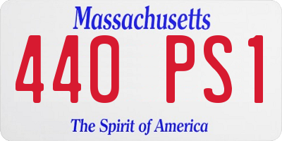 MA license plate 440PS1