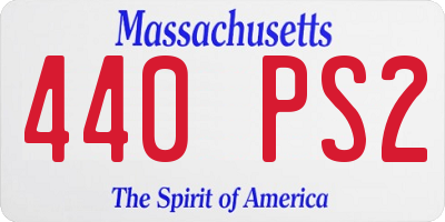 MA license plate 440PS2