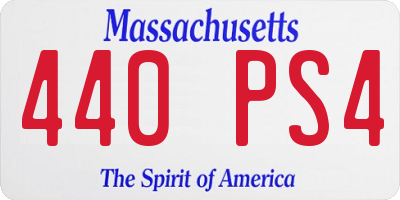 MA license plate 440PS4
