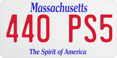 MA license plate 440PS5