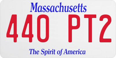 MA license plate 440PT2