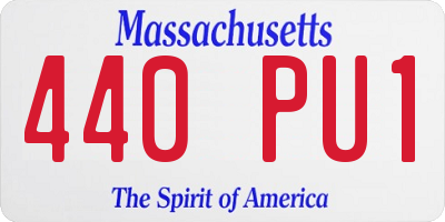 MA license plate 440PU1