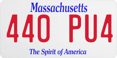 MA license plate 440PU4